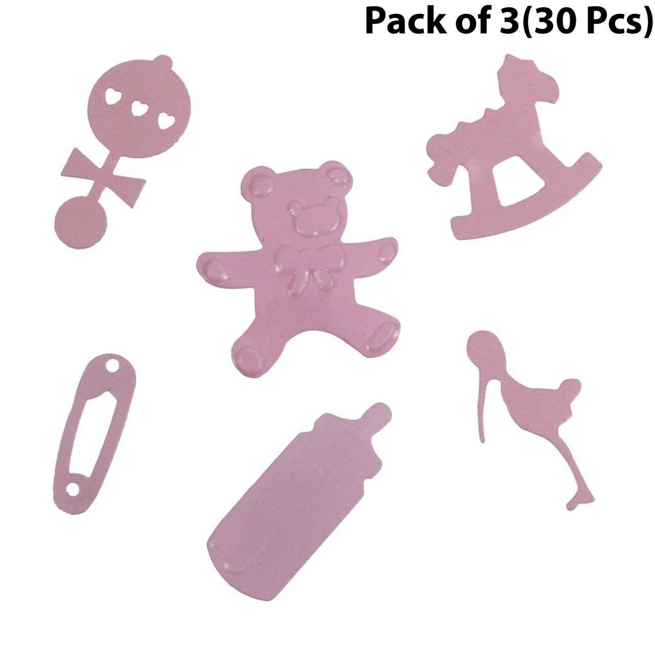 Baby Shapes Confetti Pink 1/4-3/4 inch, 6 Styles, Geometric Celebration Assortment | RAHEEV®